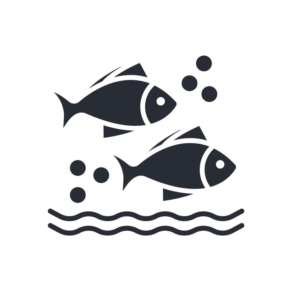 fish icons isolated vector