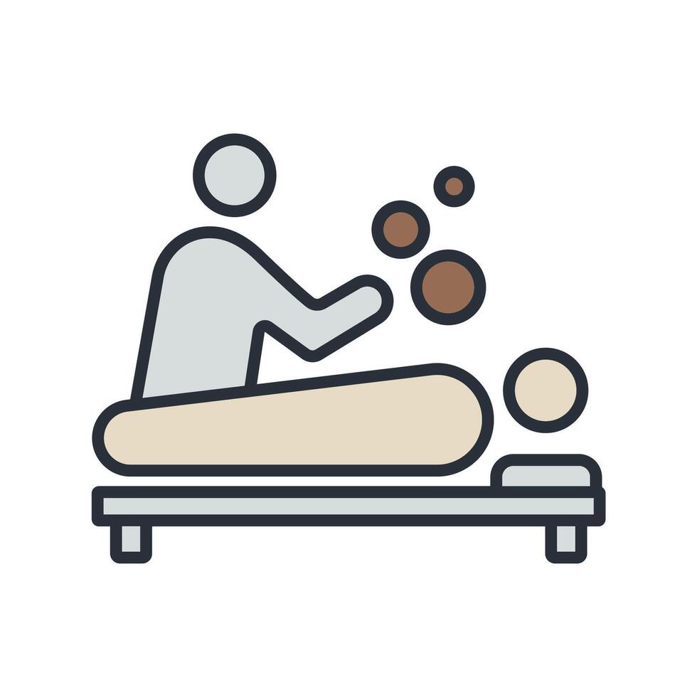 massage icons color style vector