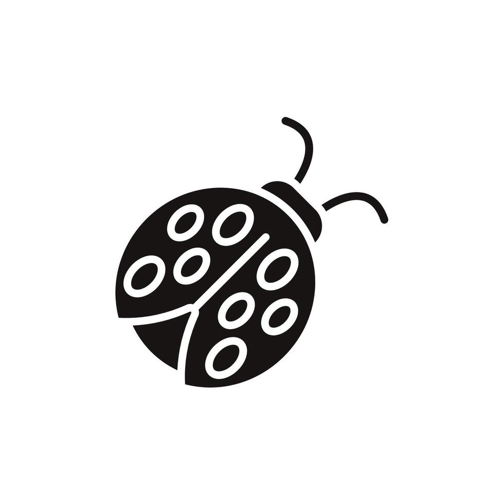 ladybug icons flat isolated style design vector