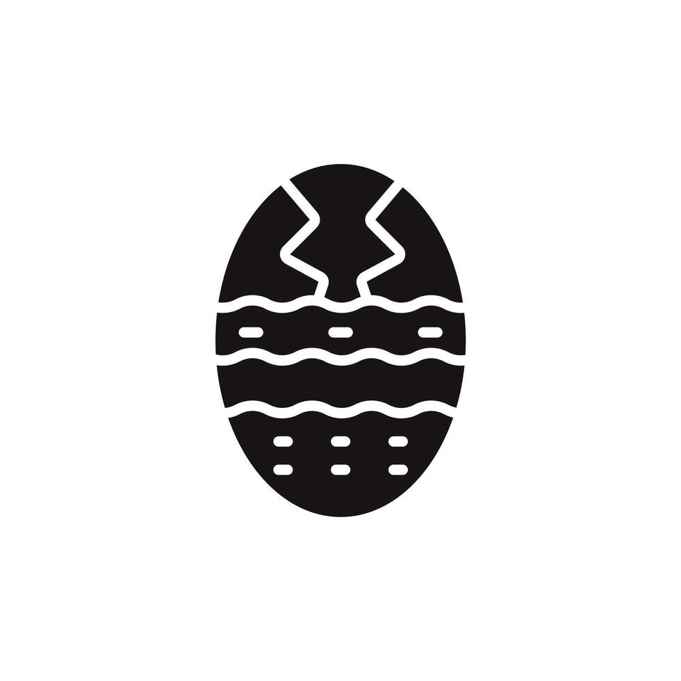 easter egg icons flat isolated style design vector