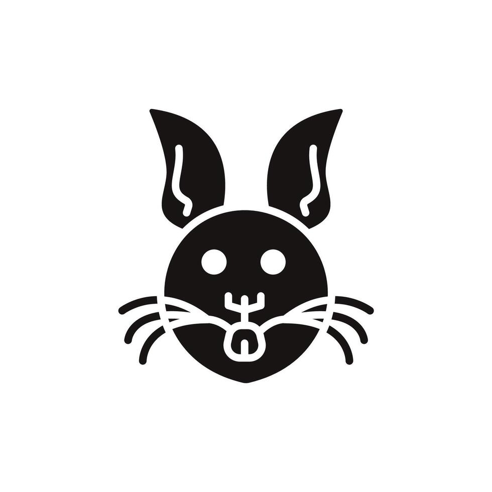 rabbit icons flat isolated style design vector
