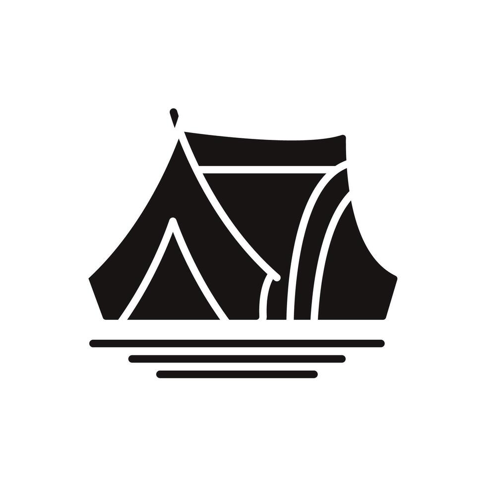tent icons flat isolated style design vector