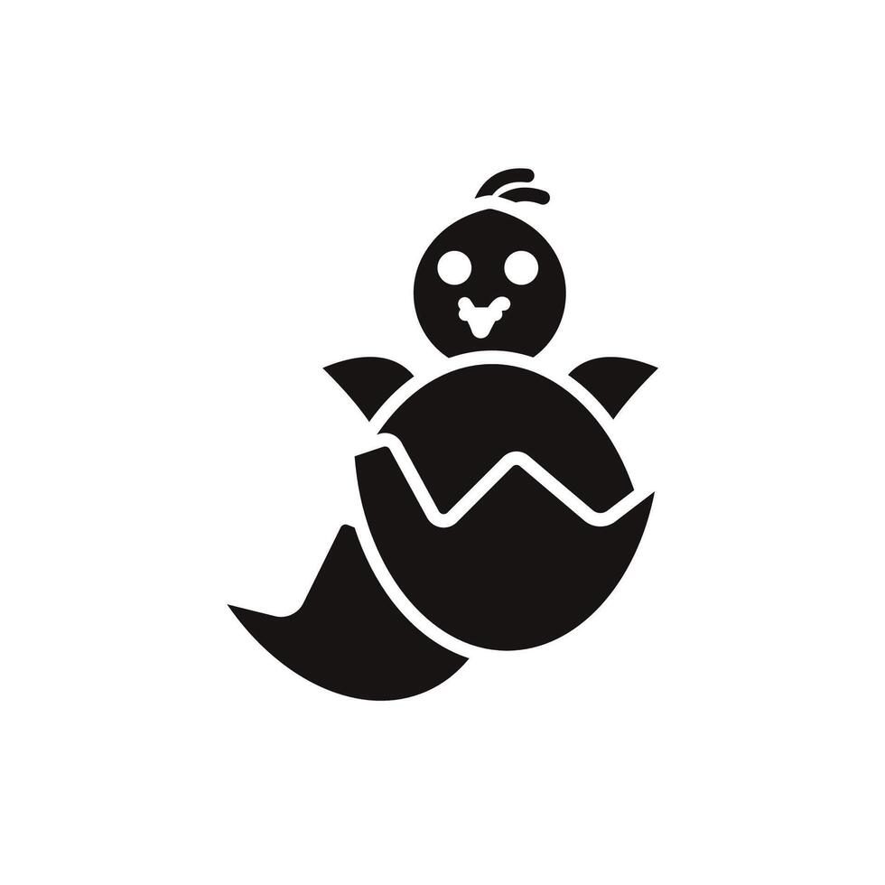chick icons flat isolated style design vector