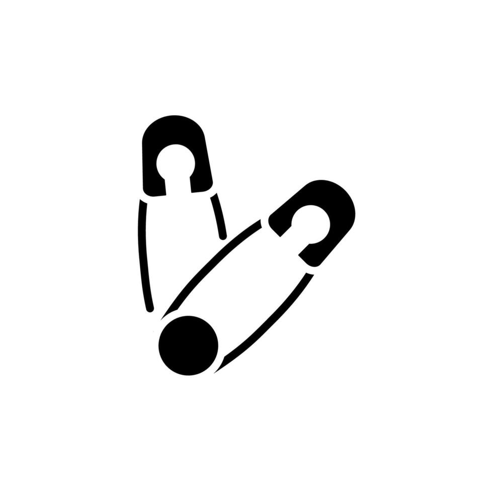 safety pin icons flat isolated style design vector