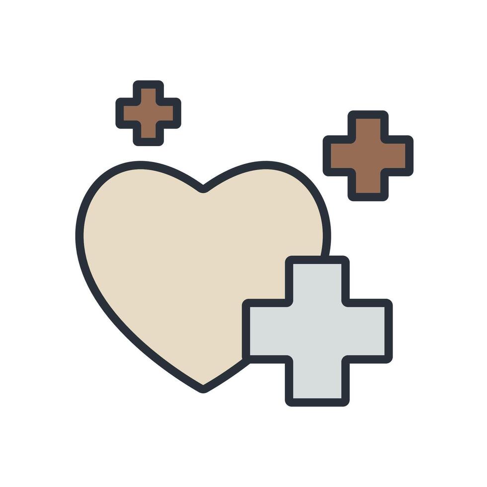 healthy icons color style vector