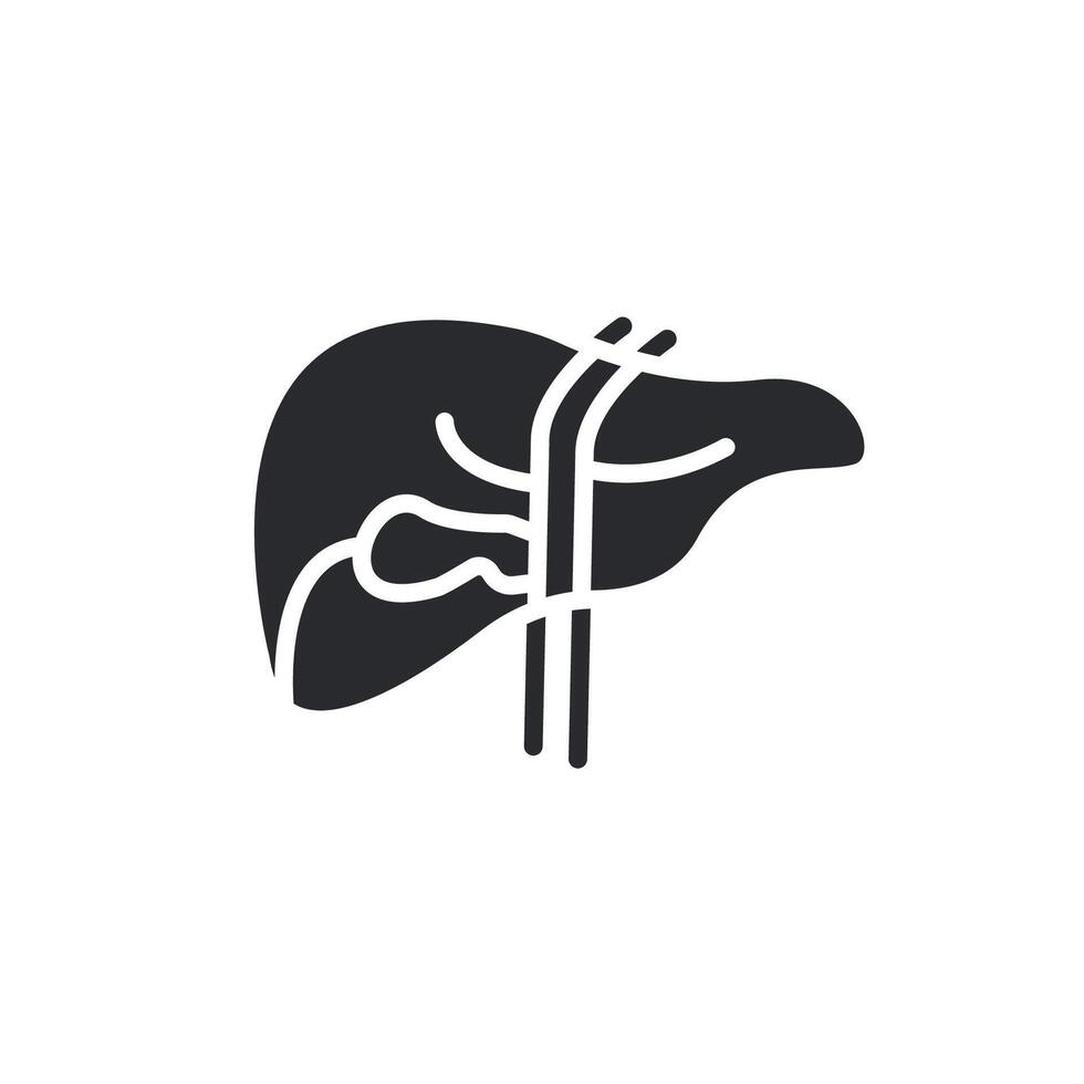 liver icons flat isolated style design vector