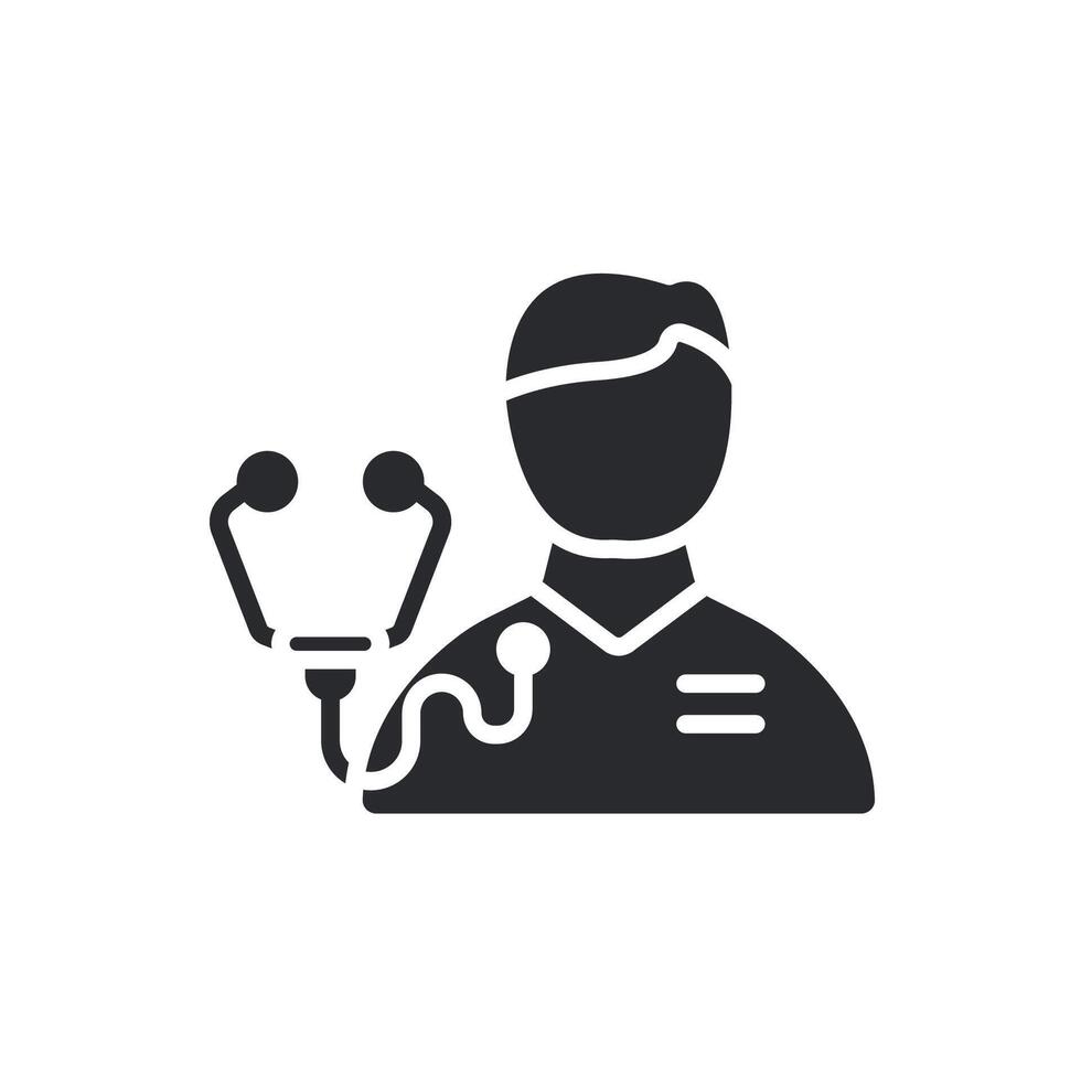 doctor icons flat isolated style design vector