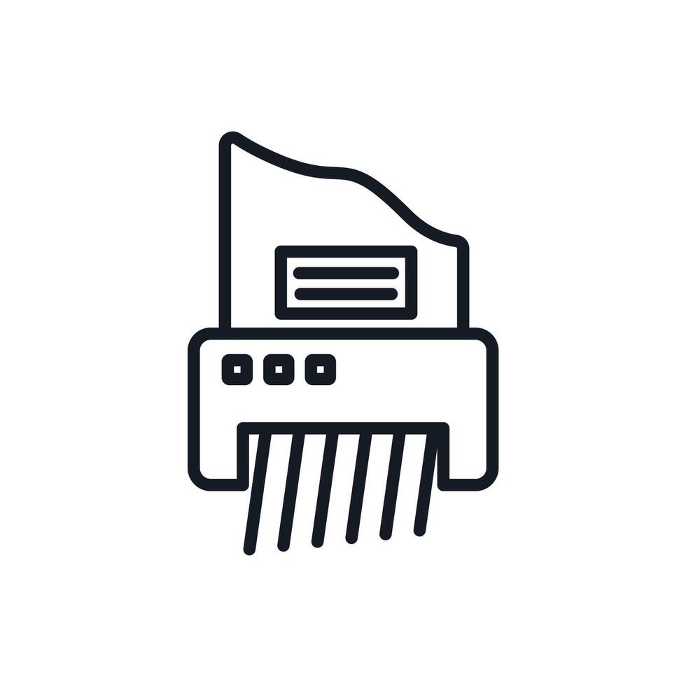 shredder icons isolated style design vector
