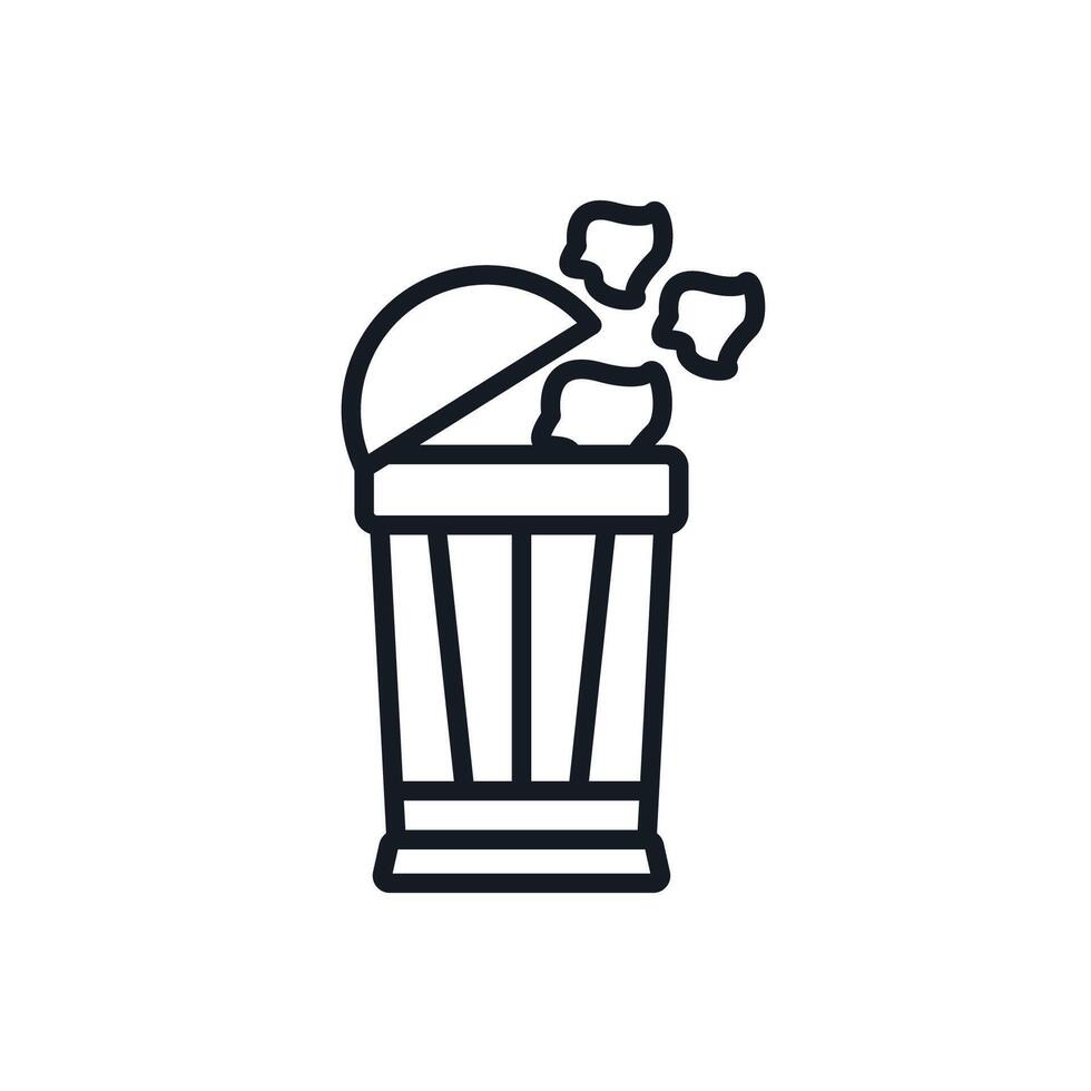 paper bin icons isolated style design vector