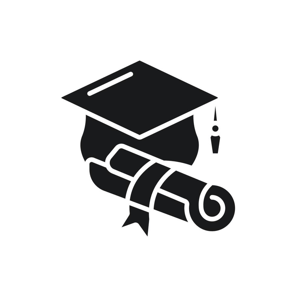 graduation icons flat isolated style design vector