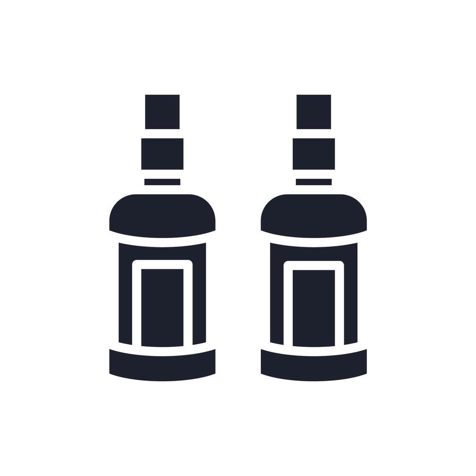 whisky flat icons collection vector