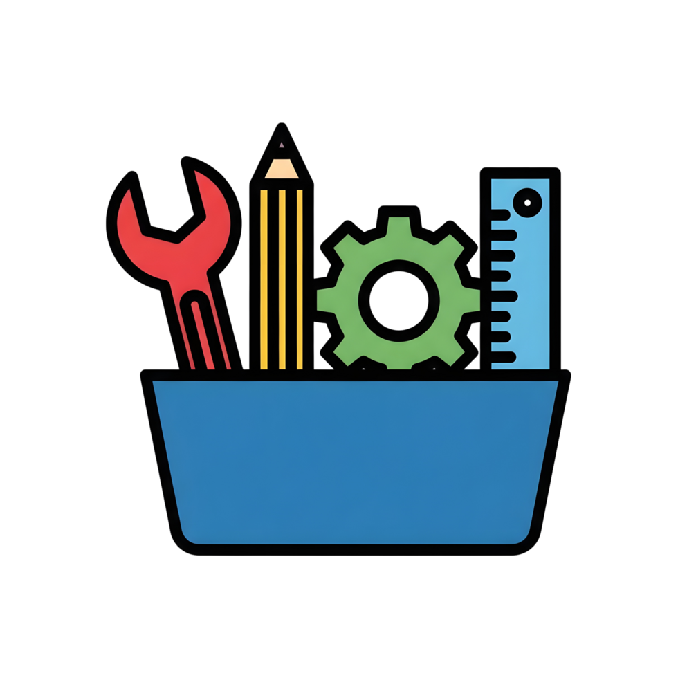 Tools illustration in container png