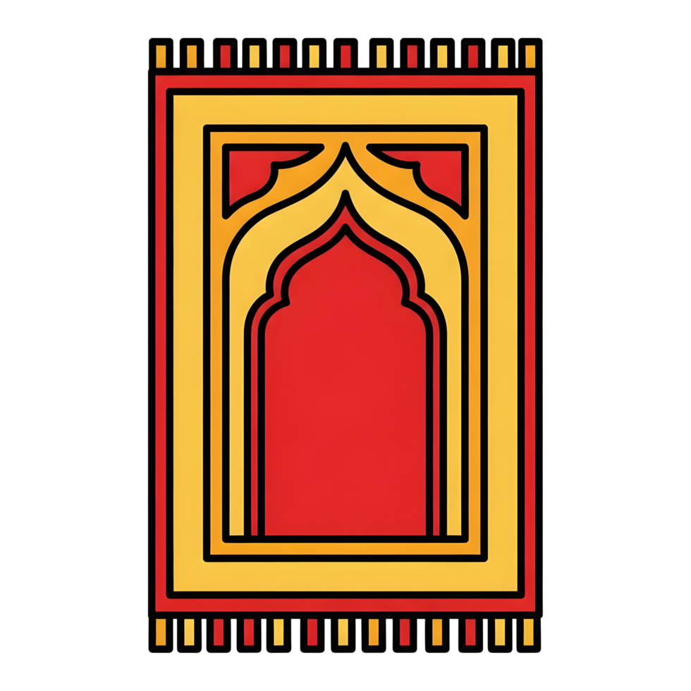 Colorful prayer mat illustration png
