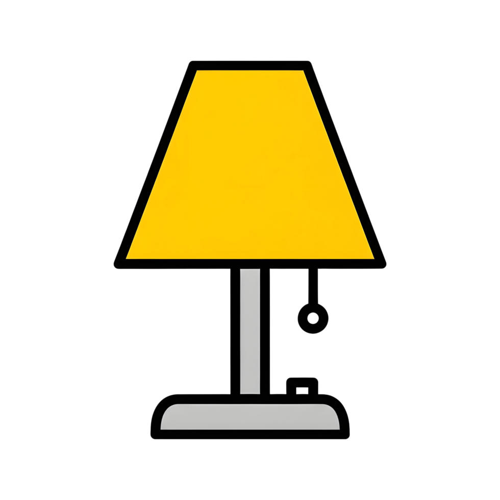 Table lamp graphic design flat illustration png
