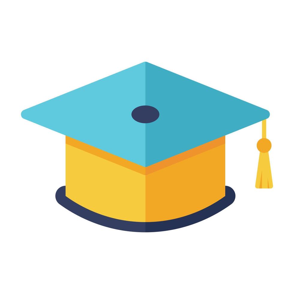 Graduation cap icon isolated on white background vector