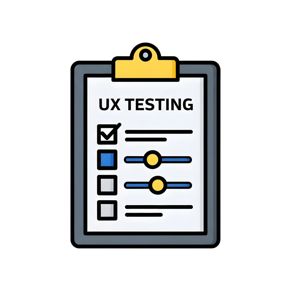 Ux testing checklist clipboard icon illustration png