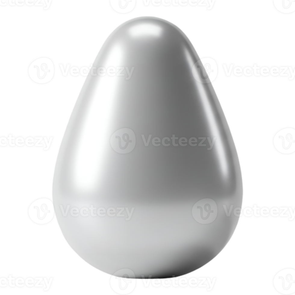 Realistic glossy white egg with transparent background perfect for design elements png