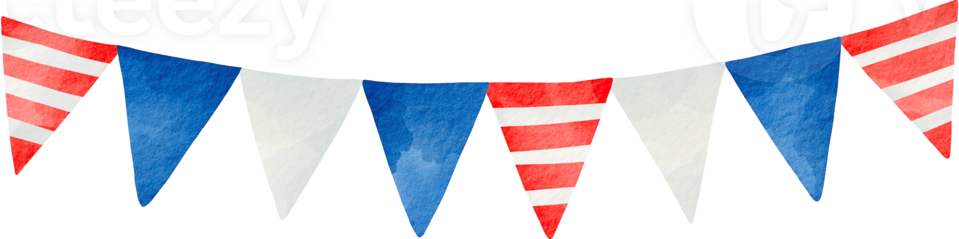 Patriotic bunting in USA colors png