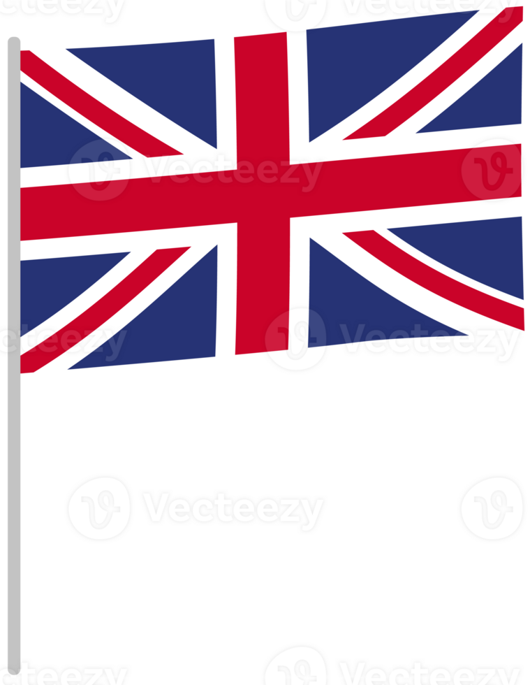 UK flag in motion, hand-painted with vibrant brushstrokes and textured fabric effect png