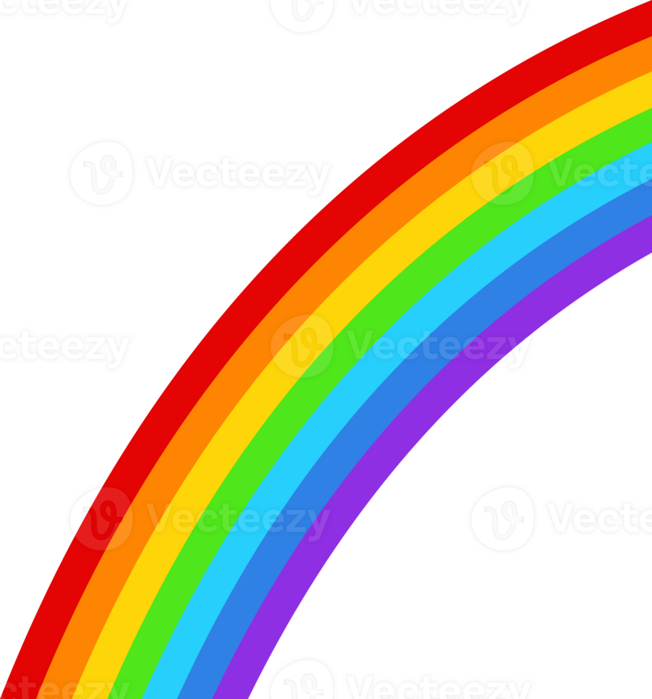 Radiant rainbow arch in vivid hues png