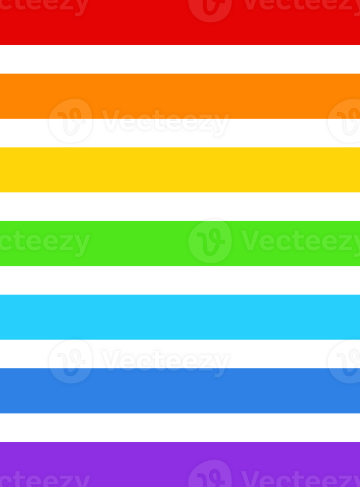 Rainbow with horizontal hand drawn colorful strokes png