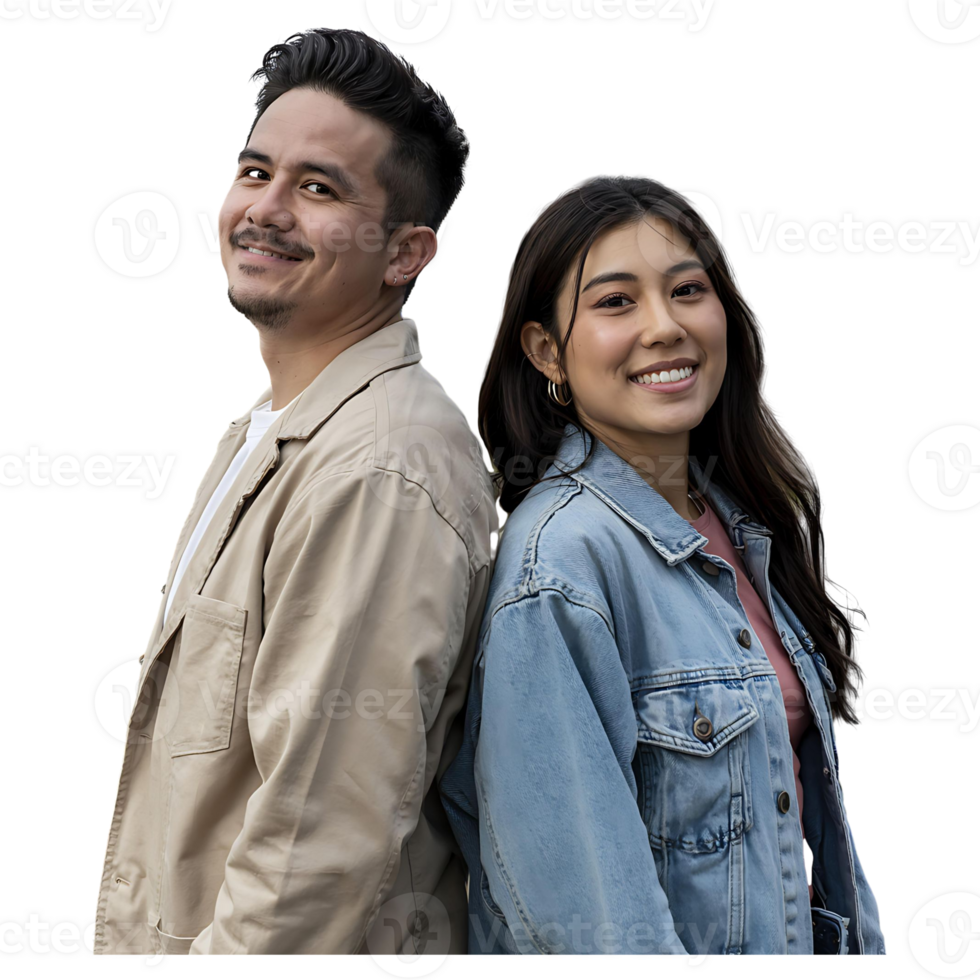 Cheerful Couple Standing Close Perfect Photo for Valentines Promotions or Lifestyle Websites png