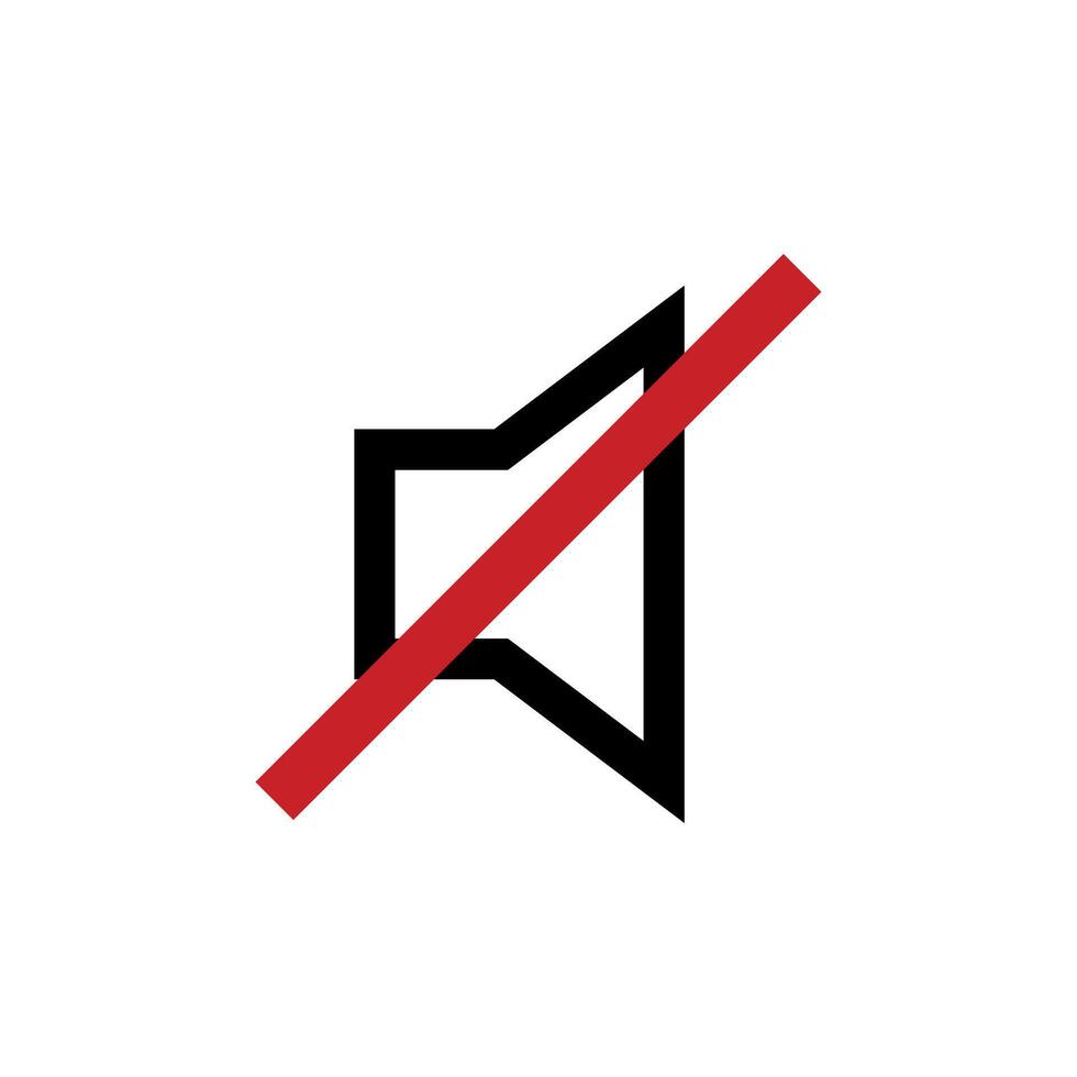 No sound icon vector