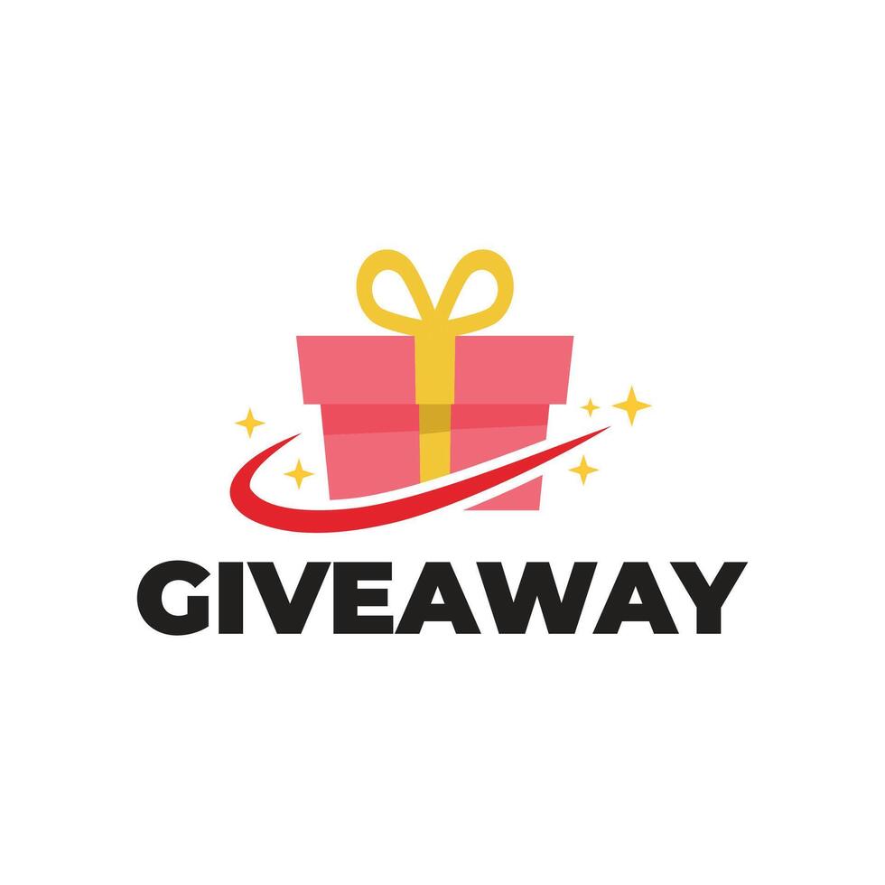 Giveaway logo design vector