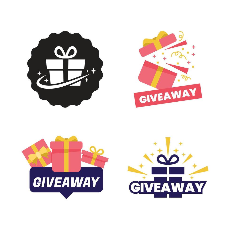 Four different logos for giveaway vector