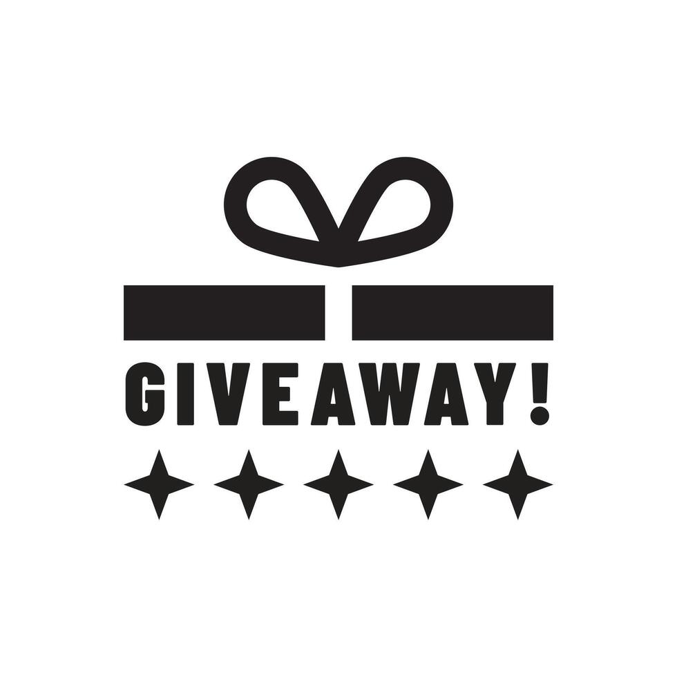 A black and white logo with the word giveaway vector