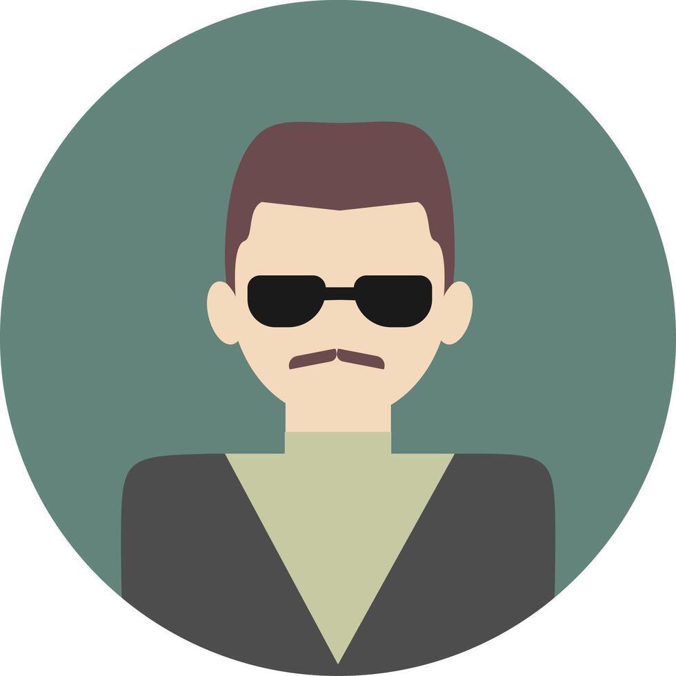 Man incognito avatar icon. Faceless icon for anonymous user profile. Online scammer picture vector