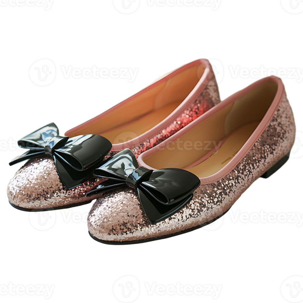 Shiny Glitter Ballerina Flats Ideal for Casual Formal Looks png