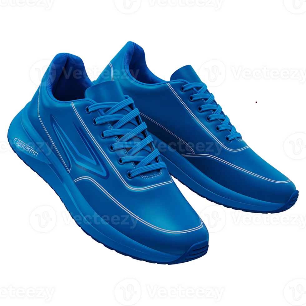 Blue Casual Sneakers with White Laces Modern Footwear Product Image png