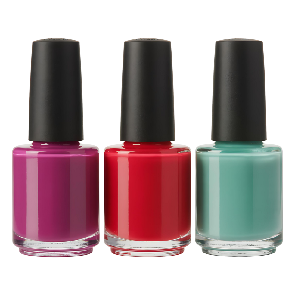 Glossy Nail Lacquer Bottles High-Resolution Transparent png