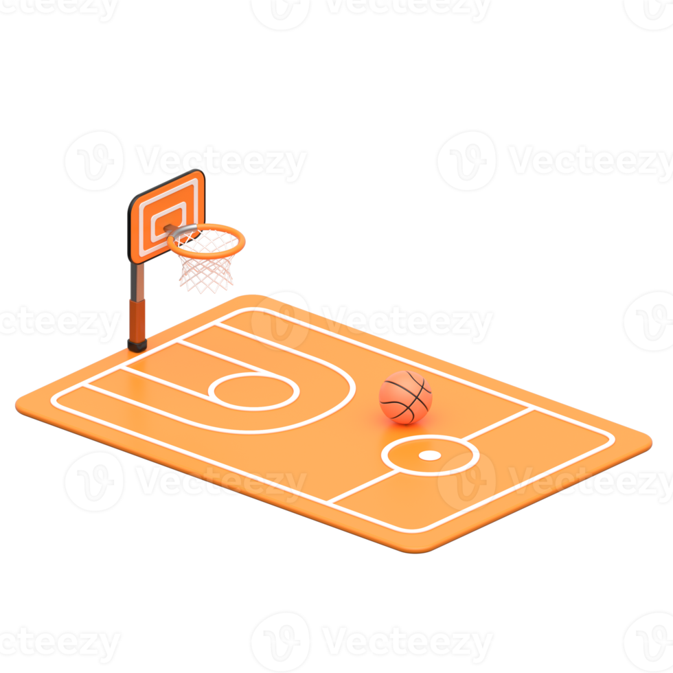 3D Basketball Court png