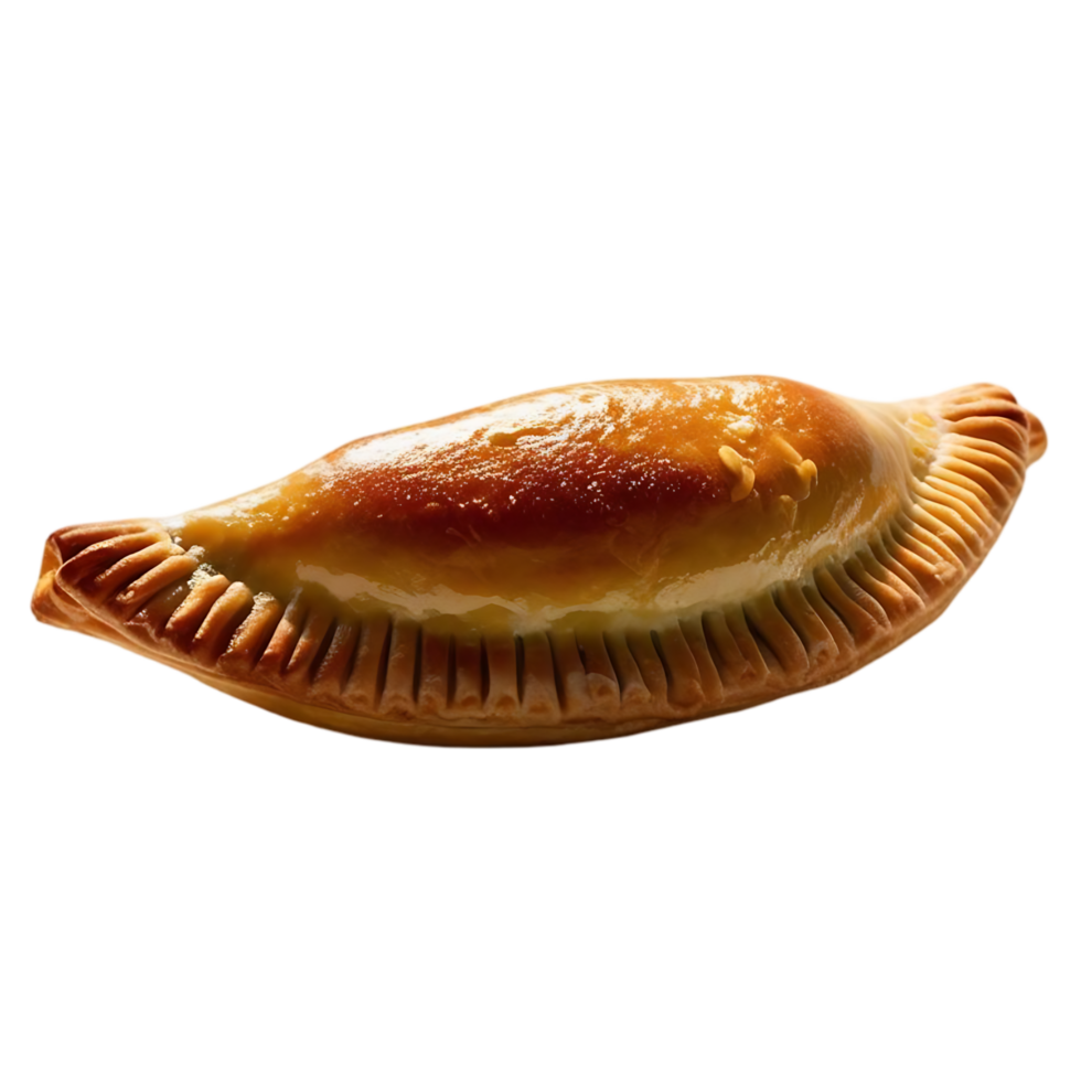 Golden-Brown Empanada with Flaky Crust and Delicious Filling Inside png