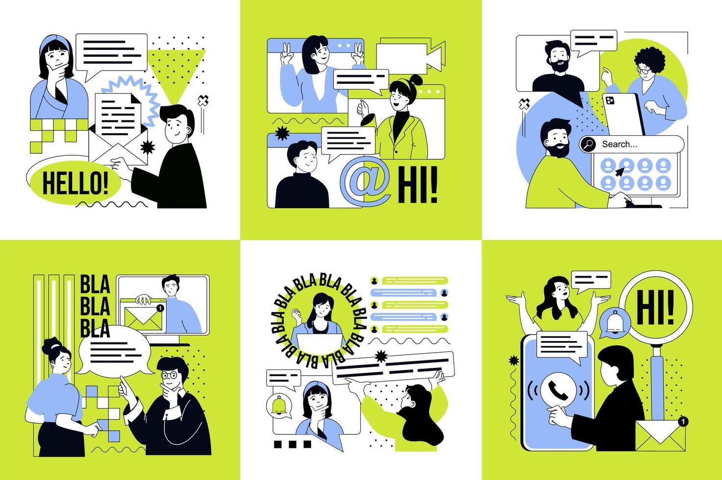 Colorful communication graphics design vector