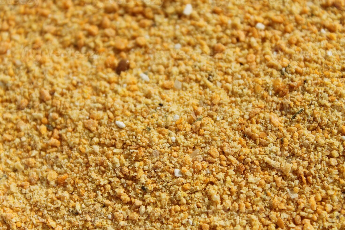 Bread crumbs texture background. Natural food ingredient. photo