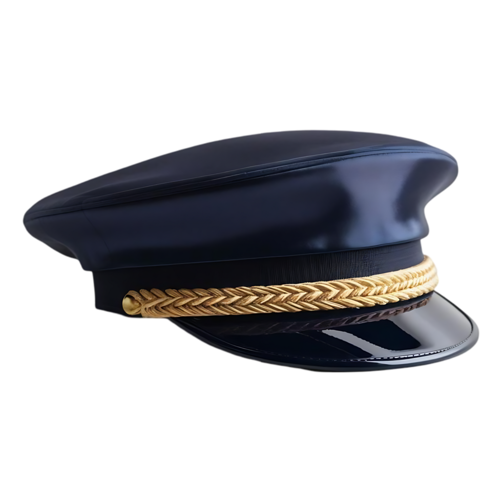 Navy blue captain hat formal military uniform accessory 67755011 PNG