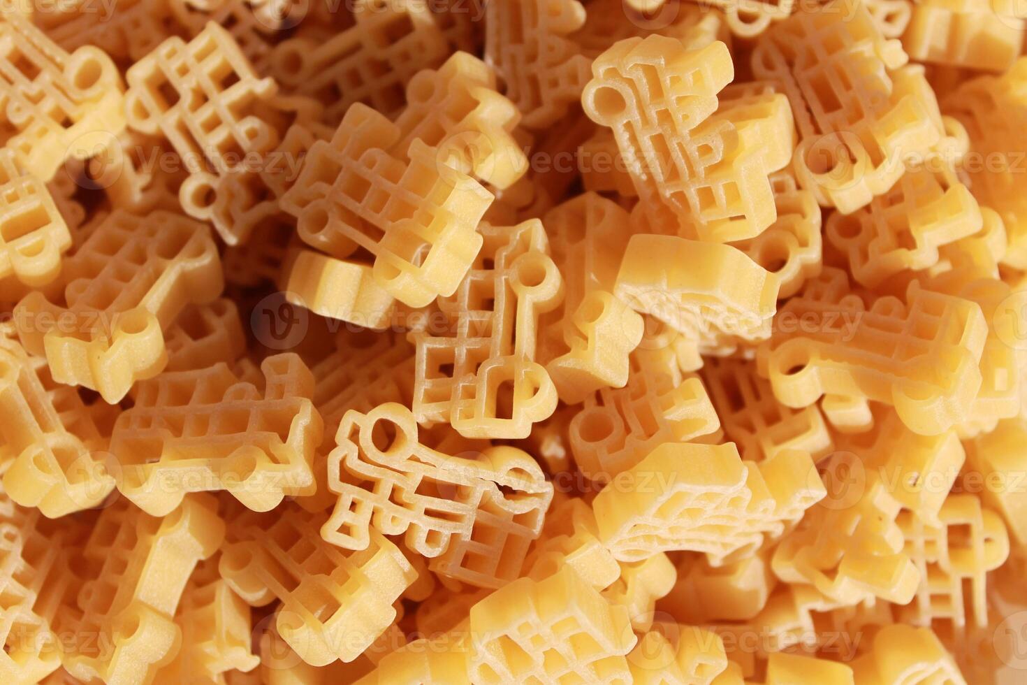 Pasta in the form of a locomotive train. photo