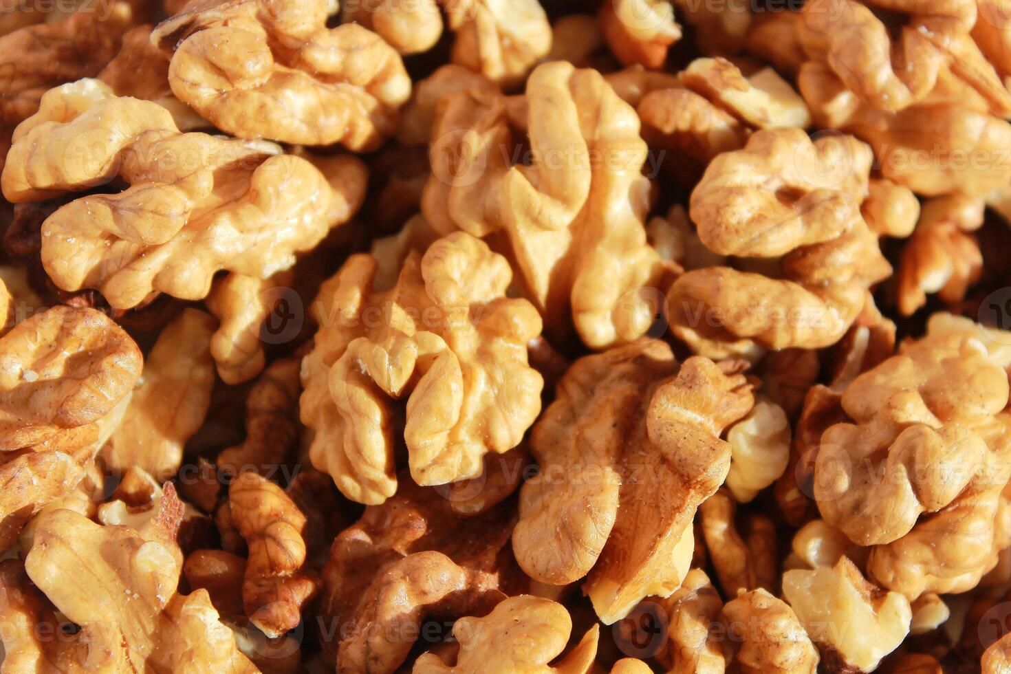 Big shelled walnuts situated arbitrarily photo