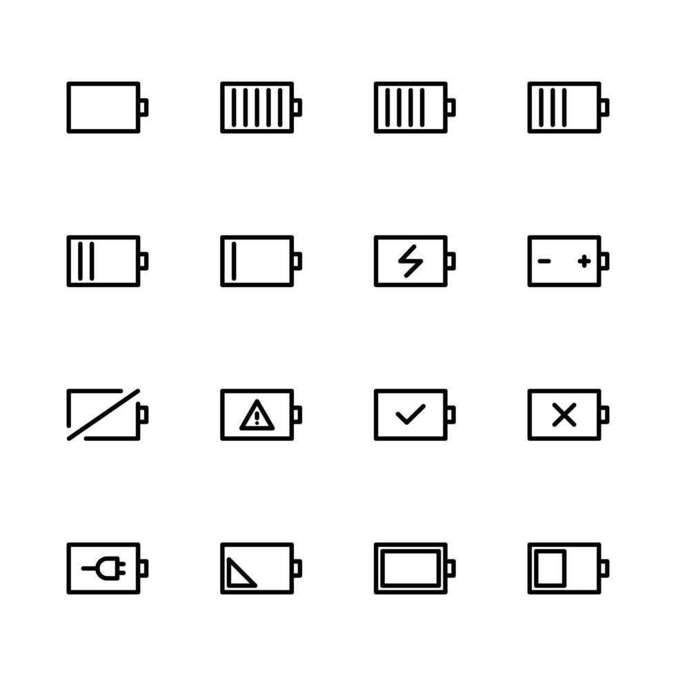 Battery icon set. Mobile phone battery icon. Charge icon. Icon set. vector