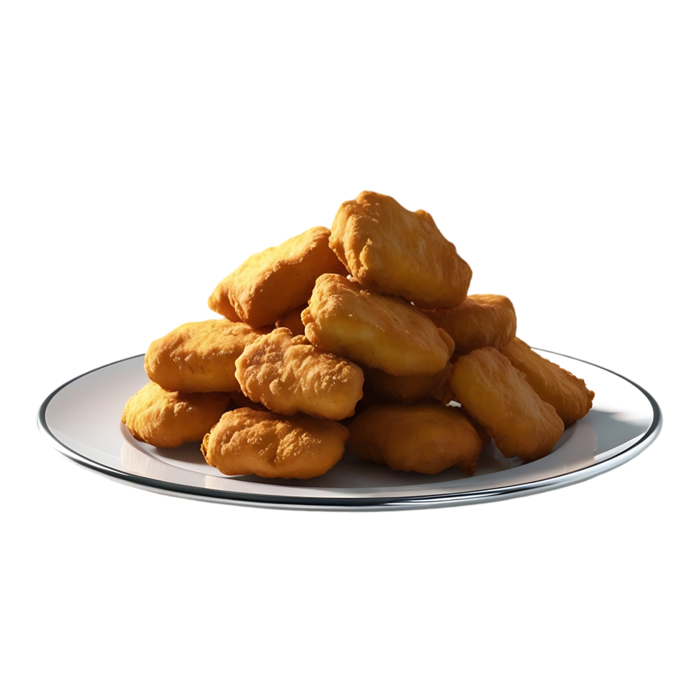 Stack of Delicious Fried Nuggets png