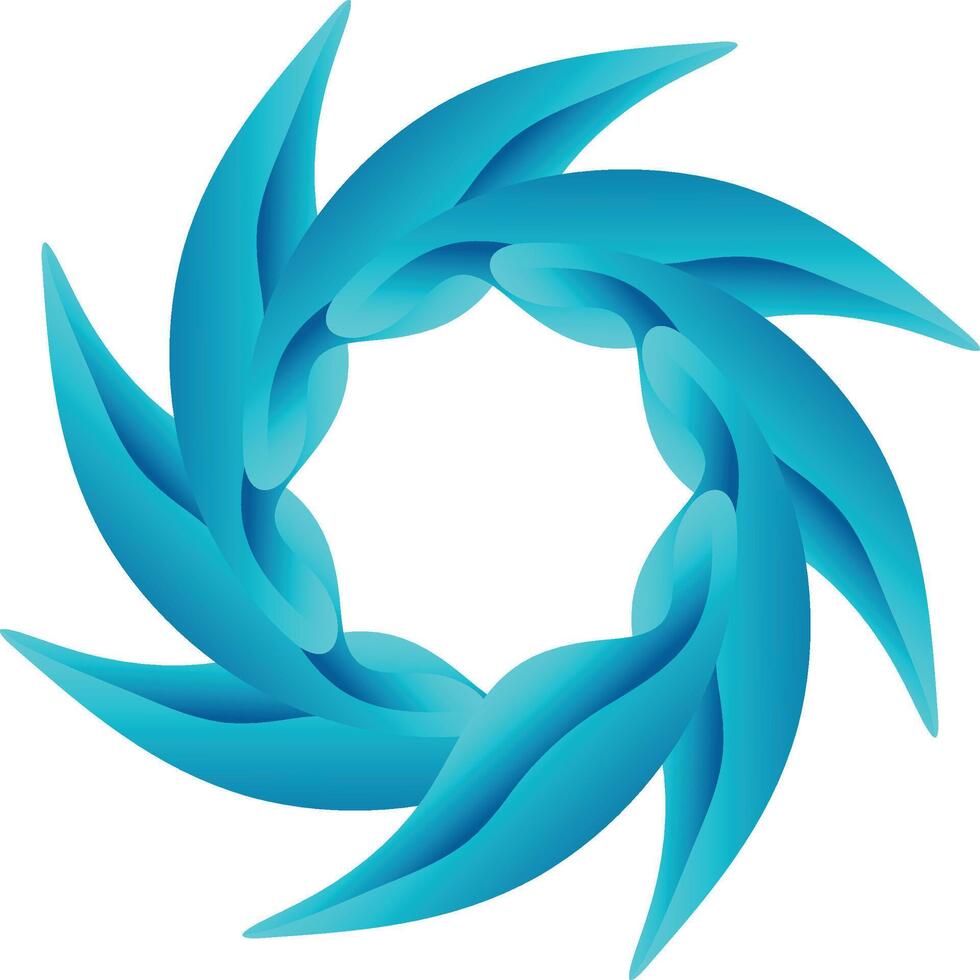 Dynamic Blue Fluid Swirl Graphic vector