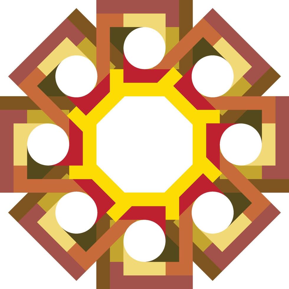 Warm Geometric Toned Square Pattern vector