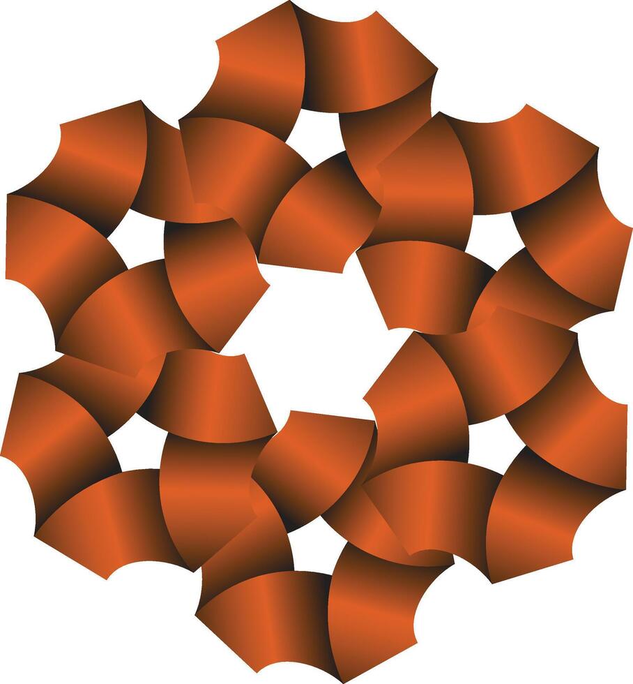 Dynamic Orange Spiral Pattern vector
