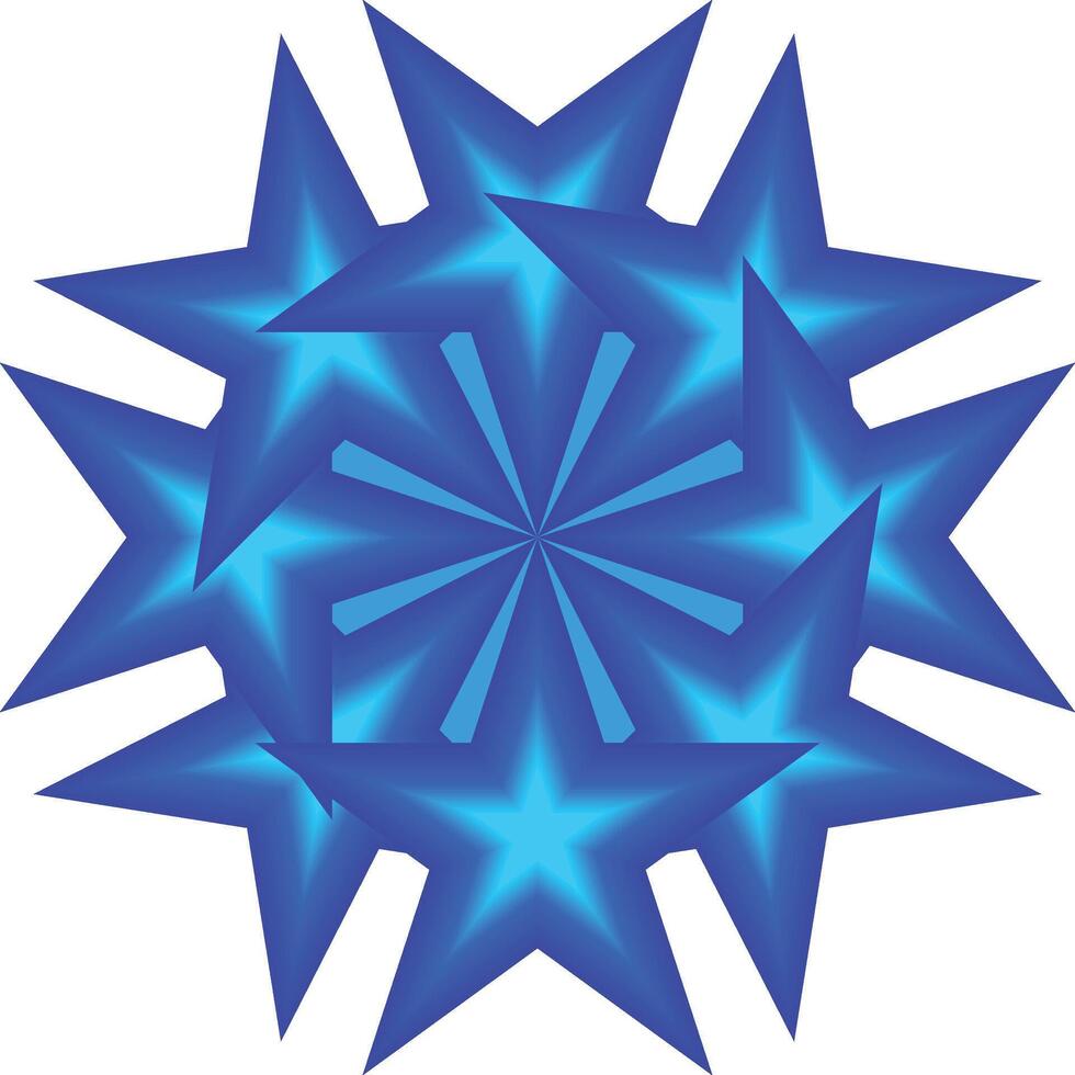 Dynamic Blue Starburst Radial Design vector