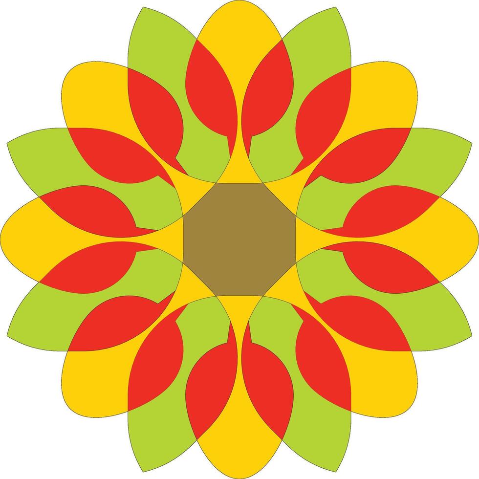 Vibrant Multicolor Petal Flower Design vector