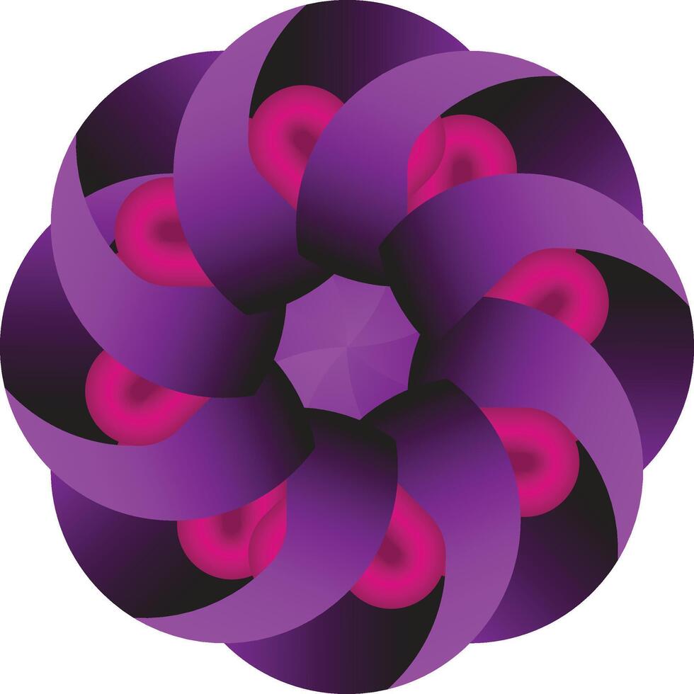 Dynamic Purple and Pink Spiral Knot Design vector