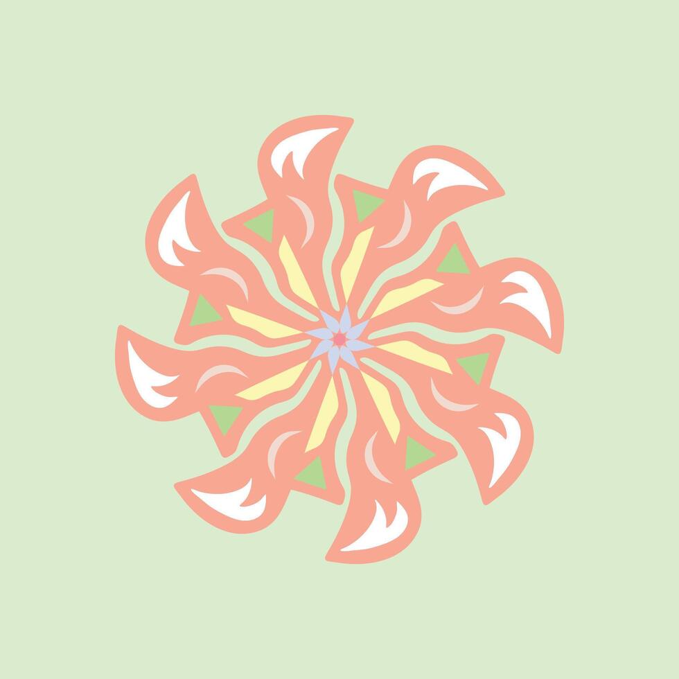 Abstract Pastel Floral Swirl Graphic vector